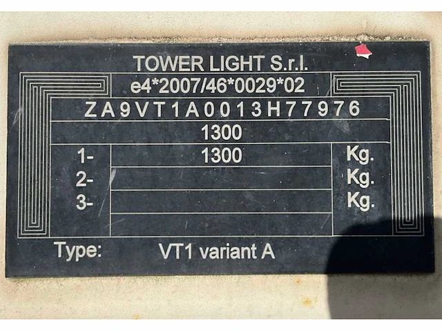 2014 tower light superlight vt1 led 300 lichtmast aggregaat aanhangwagen - afbeelding 21 van  28