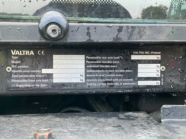 2014 valtra t163e vierwielaangedreven landbouwtractor - afbeelding 49 van  53