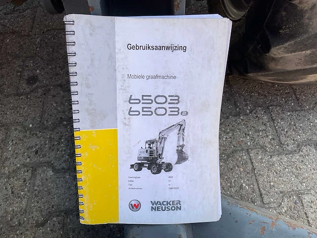 2014 wacker neuson 6503-2 banden graafmachine - afbeelding 22 van  29