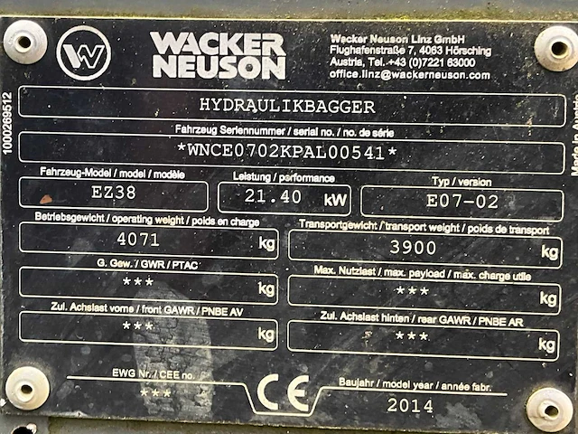 2014 wacker neuson ez38 minigraafmachine - afbeelding 25 van  31