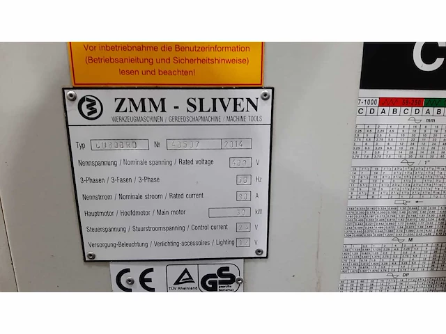 2014 zmm cu800rl universele draaibank - afbeelding 27 van  37