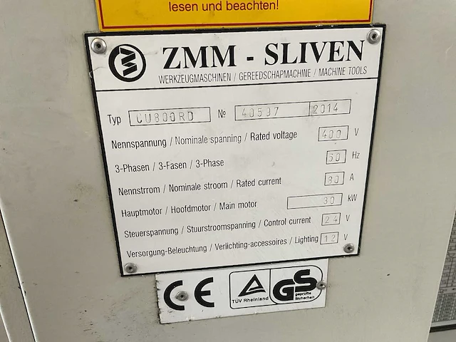 2014 zmm cu800rl universele draaibank - afbeelding 31 van  37
