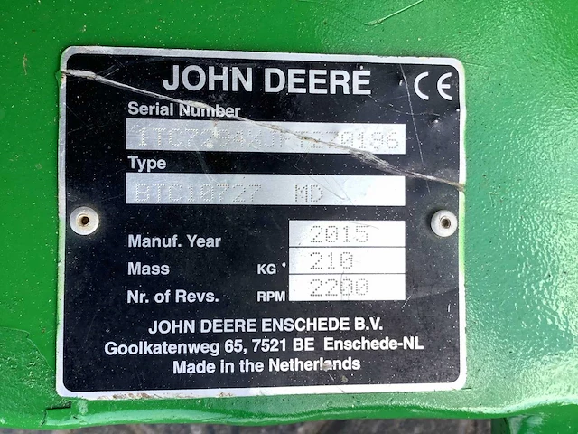 2015 - john deere 1575 - terraincut - zitmaaier - afbeelding 13 van  13