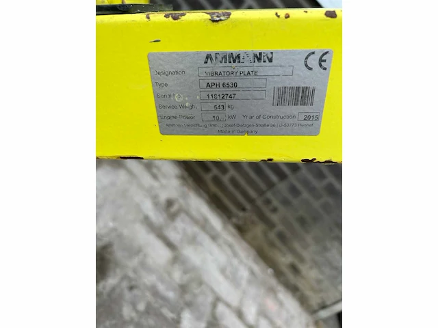 2015 ammann aph6530 trilplaat - afbeelding 6 van  6