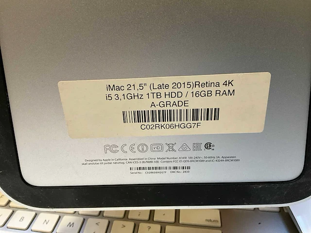 2015 apple imac 21,5-inch, retina 4k desktop - afbeelding 5 van  5