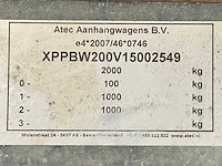 2015 atec eb2 2-1 dubbelas aanhangwagen - afbeelding 14 van  21