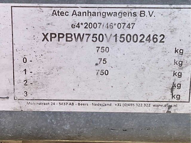 2015 atec eo1300 aanhangwagen - afbeelding 9 van  17