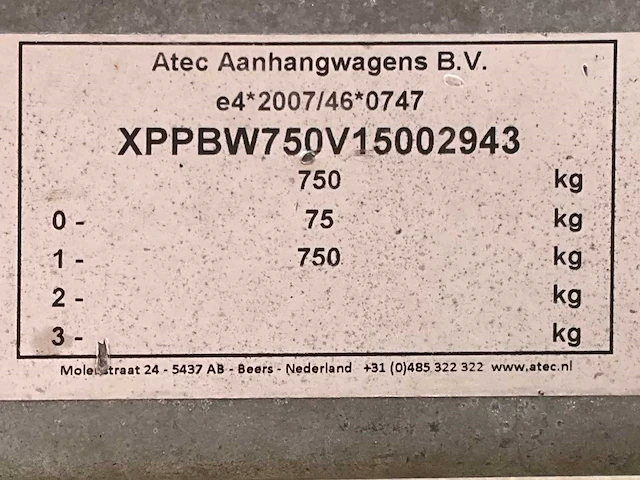 2015 atec eo1300 aanhangwagen - afbeelding 14 van  14