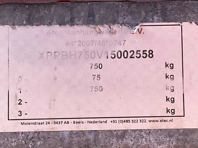 2015 atec eo1300 huif aanhangwagen - afbeelding 6 van  14