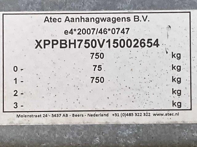 2015 atec eo1300 zeilaanhangwagen - afbeelding 11 van  11