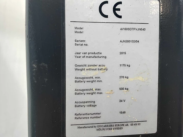 2015 atlet a/160sdtfvjn540 reach truck - afbeelding 5 van  14