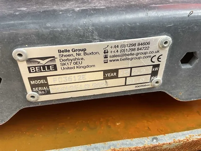 2015 belle fc3612e trilplaat - afbeelding 4 van  4