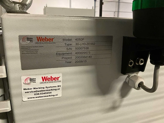 2015 bluhm weber 4050p etiketteermachine coder - afbeelding 8 van  8