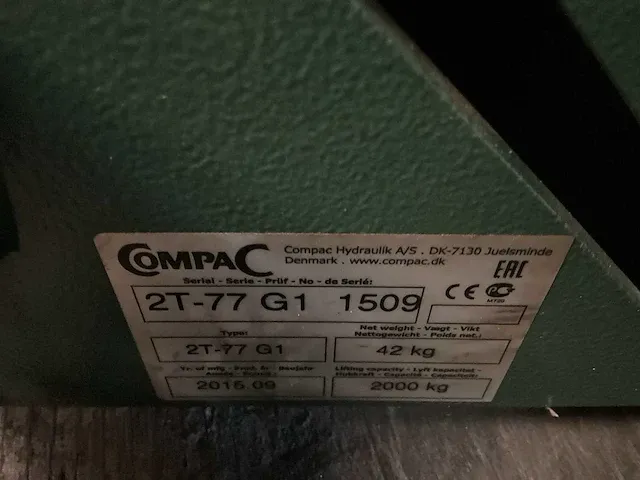 2015 compac 2t-77 garagekrik - afbeelding 6 van  6