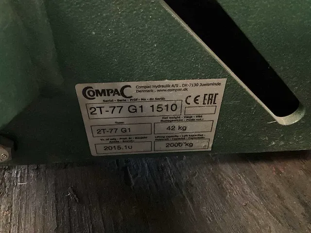 2015 compac 2t-77 garagekrik - afbeelding 6 van  6
