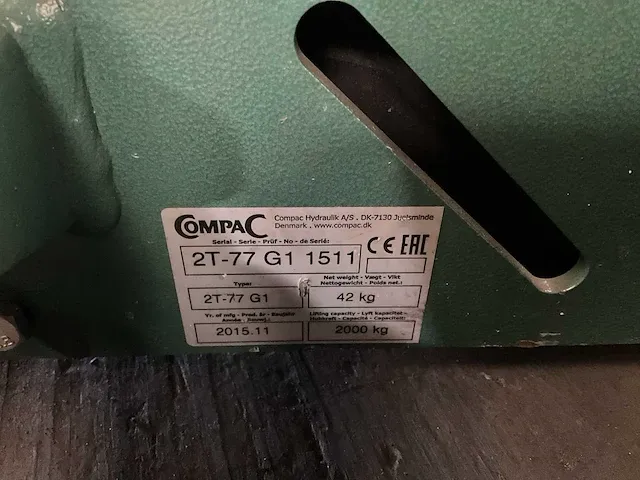 2015 compac 2t-77 garagekrik - afbeelding 6 van  6