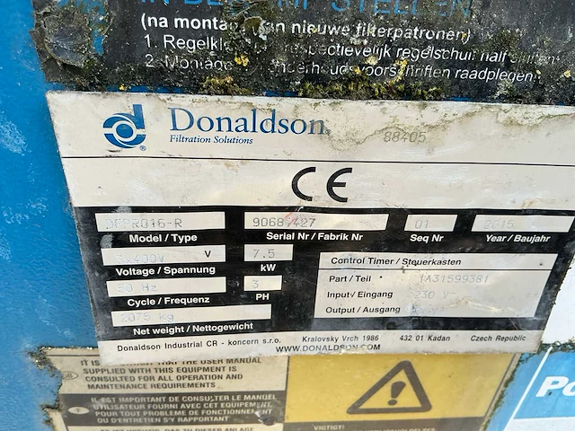 2015 donaldson dfpr 016-r filterafzuiginstallatie - afbeelding 41 van  46