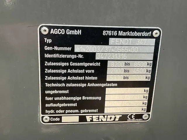 2015 fendt 310 power (gps) vierwielaangedreven landbouwtractor - afbeelding 38 van  43