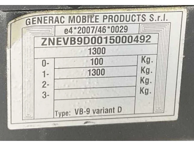 2015 generac mobile products vb9 led lichtmast aggregaat aanhangwagen - afbeelding 15 van  22