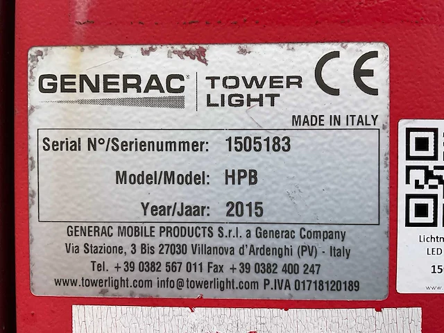 2015 generac tower light hpb hydro power box stationaire lichtmast - afbeelding 16 van  16