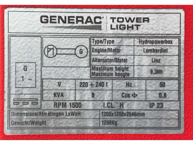 2015 generac tower light hpb hydro power box stationaire lichtmast - afbeelding 2 van  11