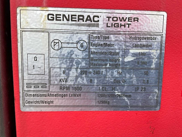 2015 generac tower light hpb hydro power box stationaire lichtmast - afbeelding 15 van  23
