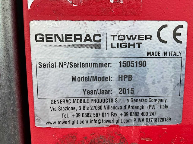 2015 generac tower light hpb hydro power box stationaire lichtmast - afbeelding 16 van  23