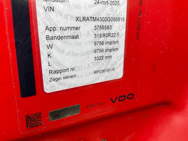 2015 ginaf cf 410 6x4 euro6 vrachtwagen - afbeelding 29 van  35