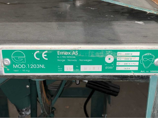 2015 gjerde 1203 tafelcirkelzaagmachine - afbeelding 4 van  12