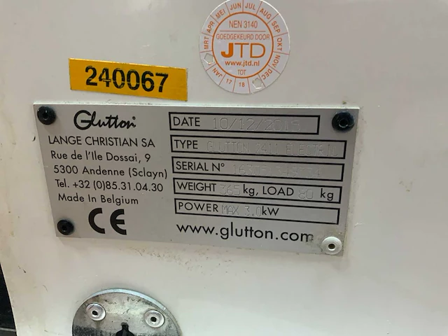 2015 glutton 2411 elektrische afvalzuiger - afbeelding 6 van  7