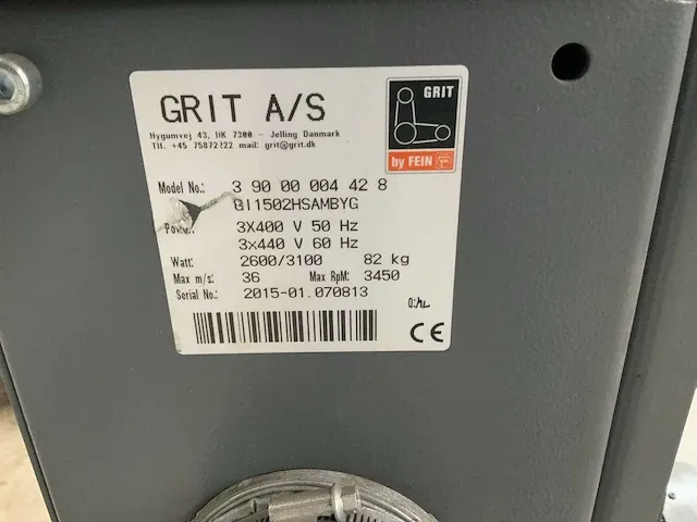 2015 grit gils vlakslijpmachine/bandslijpmachine - afbeelding 12 van  14