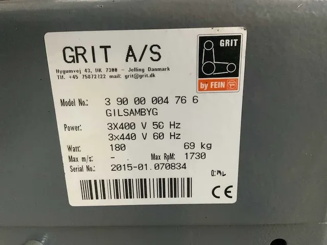 2015 grit gils vlakslijpmachine/bandslijpmachine - afbeelding 13 van  14