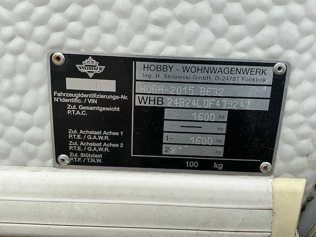 2015 hobby excellent easy caravan met voortent - afbeelding 54 van  58