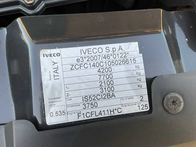 2015 iveco daily 40-170 bedrijfswagen - afbeelding 10 van  19