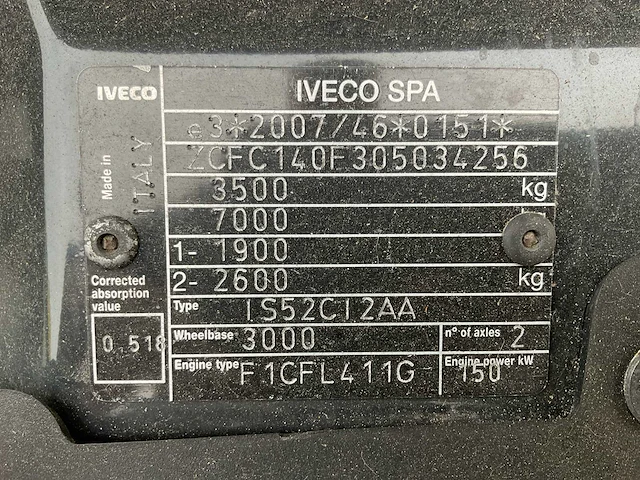2015 iveco daily 40-210 be-trekker bedrijfswagen - afbeelding 14 van  21