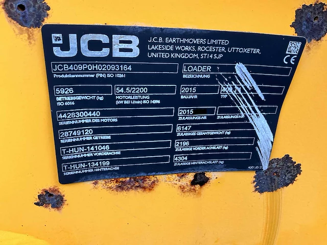 2015 jcb 409 shovel - afbeelding 18 van  25