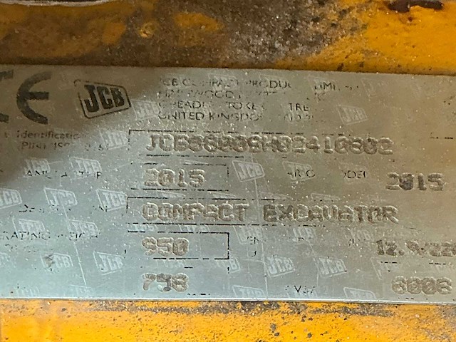 2015 jcb 8008 minigraafmachine - afbeelding 11 van  19
