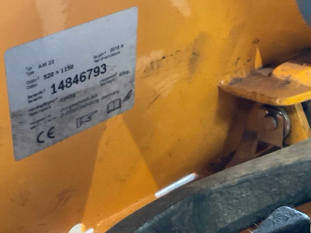 2015 jungheinrich am22 hand hydraulische palletwagen - afbeelding 5 van  7