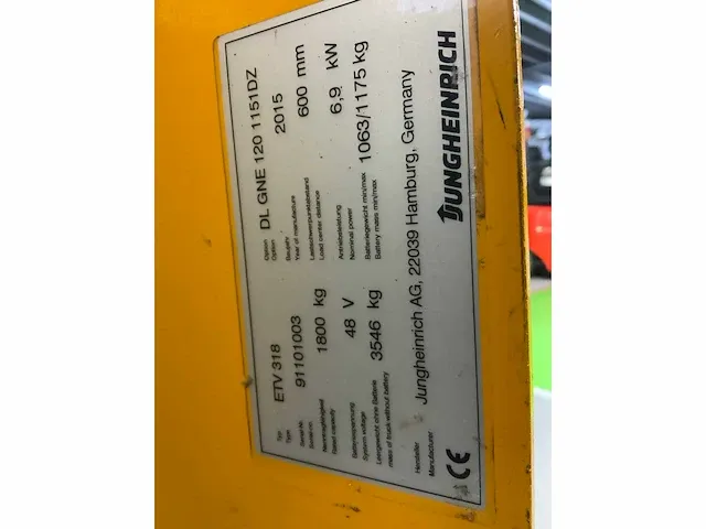 2015 jungheinrich etv 318 reach truck 11.5m - afbeelding 13 van  23