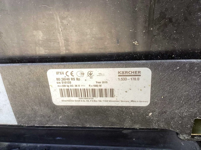 2015 kärcher professional bd 50/40 rs vloerreiniger - afbeelding 10 van  18