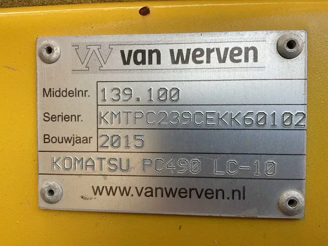 2015 komatsu pc490lc-10 rupsgraafmachine - afbeelding 37 van  64