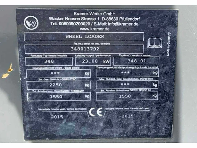 2015 kramer 5035 wiellader 4x4 - afbeelding 18 van  25