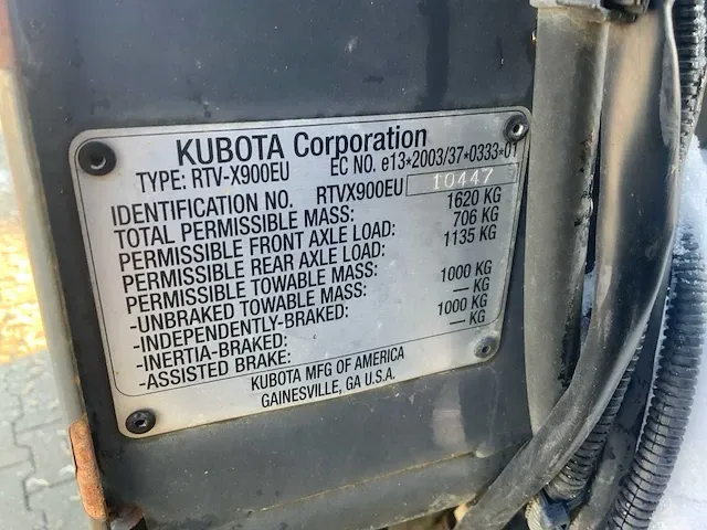 2015 kubota atv / rtv site carrier - afbeelding 14 van  21