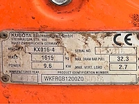 2015 kubota kx016-4g mini graafmachine - afbeelding 43 van  43