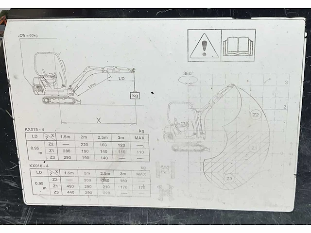 2015 kubota kx016-4hg minigraafmachine - afbeelding 8 van  17
