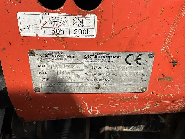 2015 kubota u10-3 minigraafmachine - afbeelding 23 van  24