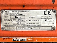 2015 kubota u27-4gl mini graafmachine - afbeelding 37 van  42