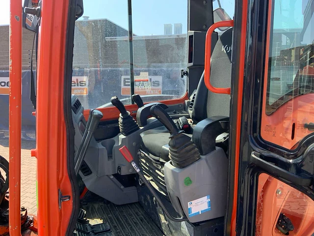 2015 kubota u55-4 kgls2 compacte graafmachine - afbeelding 12 van  27