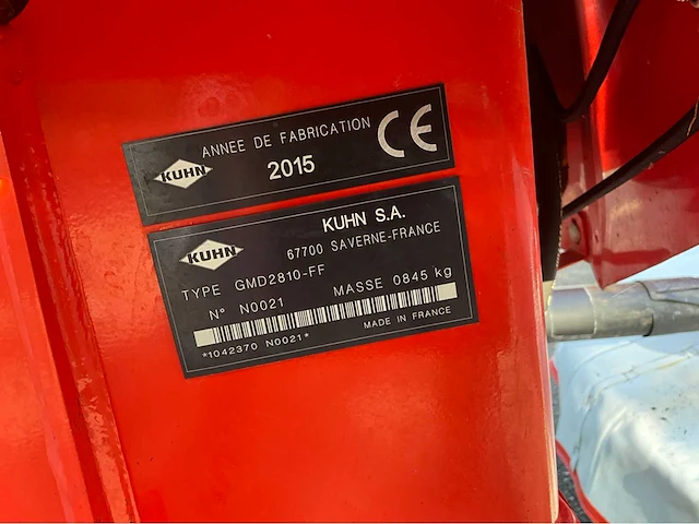 2015 kuhn gmd2810-ff schijvenmaaier - afbeelding 11 van  19