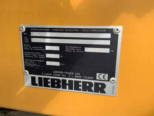2015 liebherr r946 lc rupsgraafmachine - afbeelding 44 van  56
